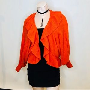🍊 Bat Wing Frilly Cardigan with hook